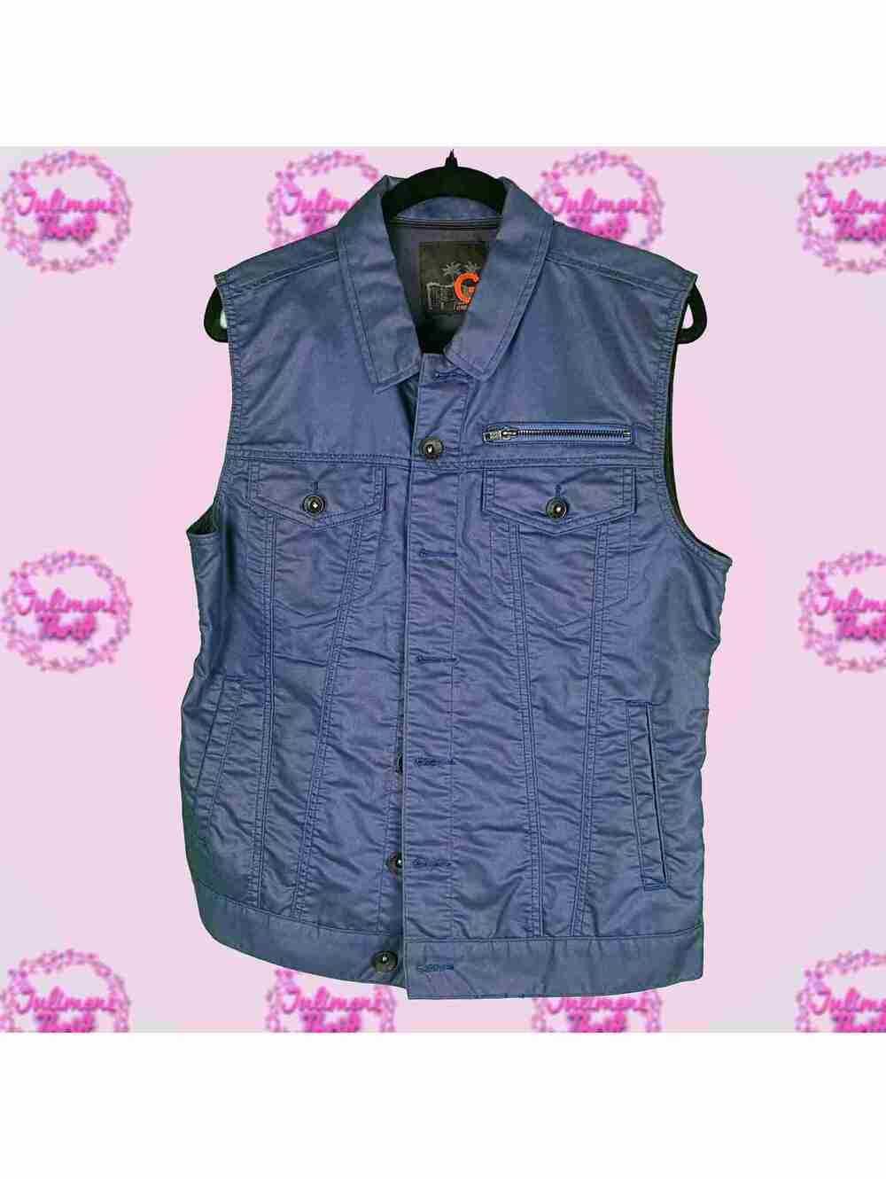 G By GUESS Mens Blue Vest